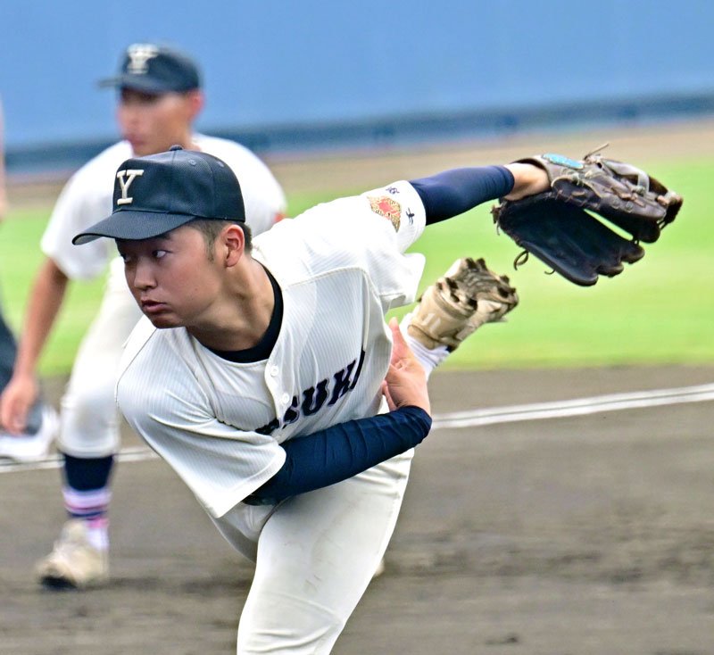 四街道－柏井　９回途中３安打無失点と好投した四街道・宇井＝県総合ＳＣ
