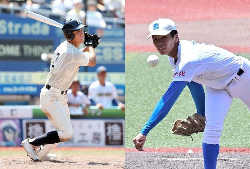 市船橋の花嶋大和（左）と八千代松陰の高橋優太（右）
