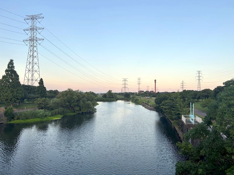 柏ふるさと大橋から見た北柏