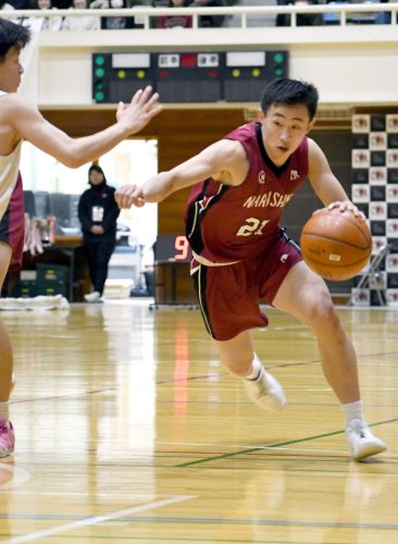 拓大紅陵－習志野　第３クオーター、攻め込む習志野・水沢＝木更津市民体育館