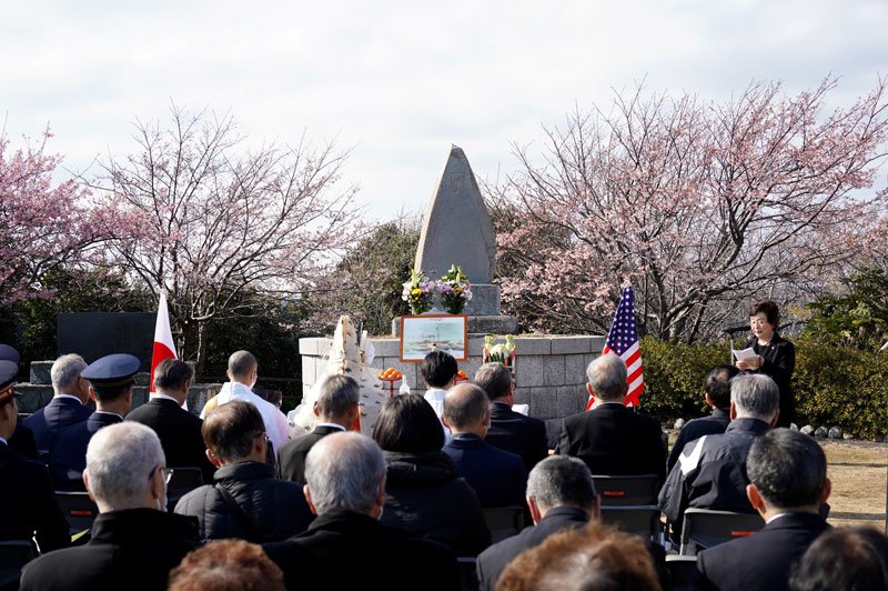 鎮魂の灯火、次世代へ　１５７年前「ハーマン号」沈没　勝浦で日米合同慰霊祭
