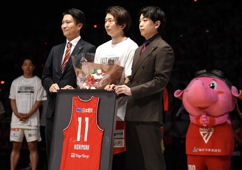 引退試合　西村「幸せな選手生活」　有終の美飾る　千葉ジェッツ