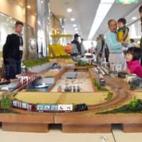 館山駅開業１００周年フェスタで展示されたＮゲージ模型
