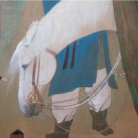 修復後。折れなどの劣化が解消された（県立美術館提供）