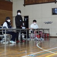 ドローン使い計測・制御　木更津・畑沢中　プログラミング体験