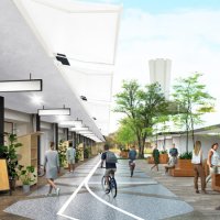 商店街区のリノベーション完成イメージ図（「ＭＵＪＩ　ＨＯＵＳＥ」提供）