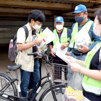 自転車盗防止に二重ロックを　木更津でキャンペーン