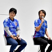 日本代表について語る中西永輔さん（左）、北嶋秀朗さん