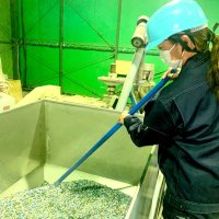 粉砕されたプラスチック