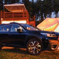 ザファームの施設に宿泊した人が無料で借りられるスバルのＳＵＶ（ザファーム提供）
