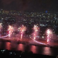開始５秒　圧巻の連発花火　市川、江戸川区と合わせ１４０万人