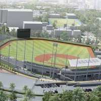 国府台球場の工事再開　遺跡発掘調査で一時中断