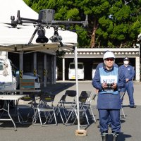ドローンで状況把握　津波避難訓練に初導入　勝浦市