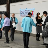 圏央道の早期開通訴え　県民会議４０人、成田駅前で