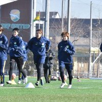 三菱重工浦和戦に向け調整する千葉の選手ら
