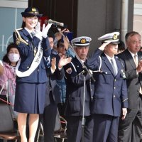 故郷で事故防止訴え　四街道　皆藤愛子アナが一日署長　春の全国交通安全運動