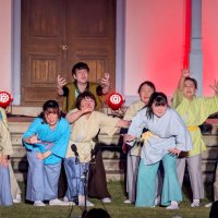 ミュージカルで「龍伝説」　栄・百年後芸術祭　町民ら１９人熱演　夜空にドローン幻想の光