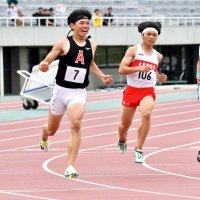 故障乗り越え頂点　１００メートル　姉崎・吉田　陸上男子　千葉県高校総体