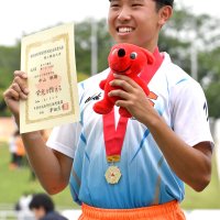 唯一の４０メートル超え　円盤投げ　西武台千葉・中山　陸上男子　千葉県高校総体