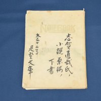 我孫子市内の個人宅から見つかった「暗夜行路」の草稿＝２７日、同市役所