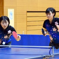 気持ちと技術が充実　女子ダブルス　壷井・内藤組　和洋国府台女　卓球　千葉県高校総体