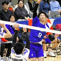 手塚、スパイクで本領　千葉ドット