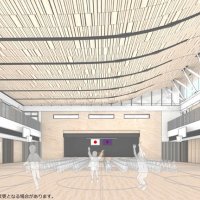 「秀英幼稚園」「秀英小学校」の体育館の完成予想図（昭和学院提供）