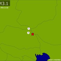 関東で地震　Ｍ３．１　震源は埼玉県北部　地震が及んだ地域人口１２万人