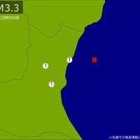 【速報】関東で地震　Ｍ３．３　震源は茨城県沖　地震が及んだ地域人口４６万人