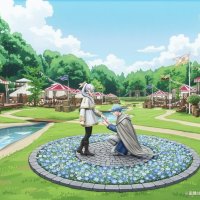 ヒンメルがフリーレンに贈った「鏡蓮華の指輪」のシーンを再現したフォトスポットのイメージ画像（ＴＨＥ　ＦＡＲＭ提供）
