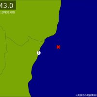 【速報】関東で地震　Ｍ３．０　震源は茨城県沖　地震が及んだ地域人口２万人