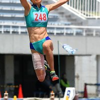 けが押し大会新Ｖ　市船橋の杉本　三段跳び　陸上女子　千葉県高校総体