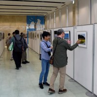 展示作品にも沿線の四季が表現されている