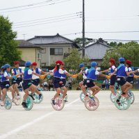 息合わせ大技会場沸かす　運動会で一輪車　いすみ・浪花小　児童ら成長の証