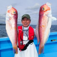 館山沖で釣り上げたアカアマダイ（写真は「真澄丸」提供）
