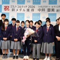 中井選手に市民栄誉賞　市川　フィギュア・冬季五輪「銅」　世界舞台に「頑張る」