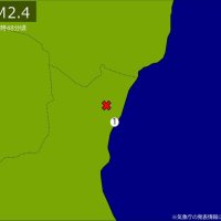 関東で地震　Ｍ２．４　震源は茨城県北部　地震が及んだ地域人口１６万人
