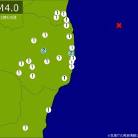 関東・東北で地震　Ｍ４．０　震源は福島県沖　地震が及んだ地域人口９８万人
