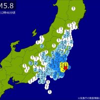 【速報】千葉県北東部で地震相次ぐ　約４５分間に５回発生　最大Ｍ５．８、県内１０市町で震度４　東京都や埼玉県、神奈川県、静岡県など広い範囲で揺れも