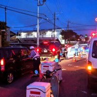 飲酒運転の取り締まりのため県警が行った検問＝昨年６月、市原市（画像の一部を加工しています）